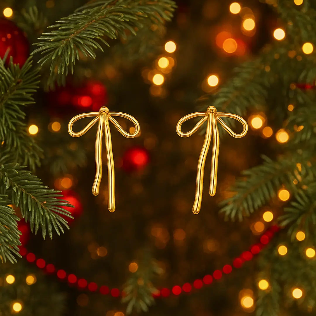 Luxe Kerst Strik Oorbellen