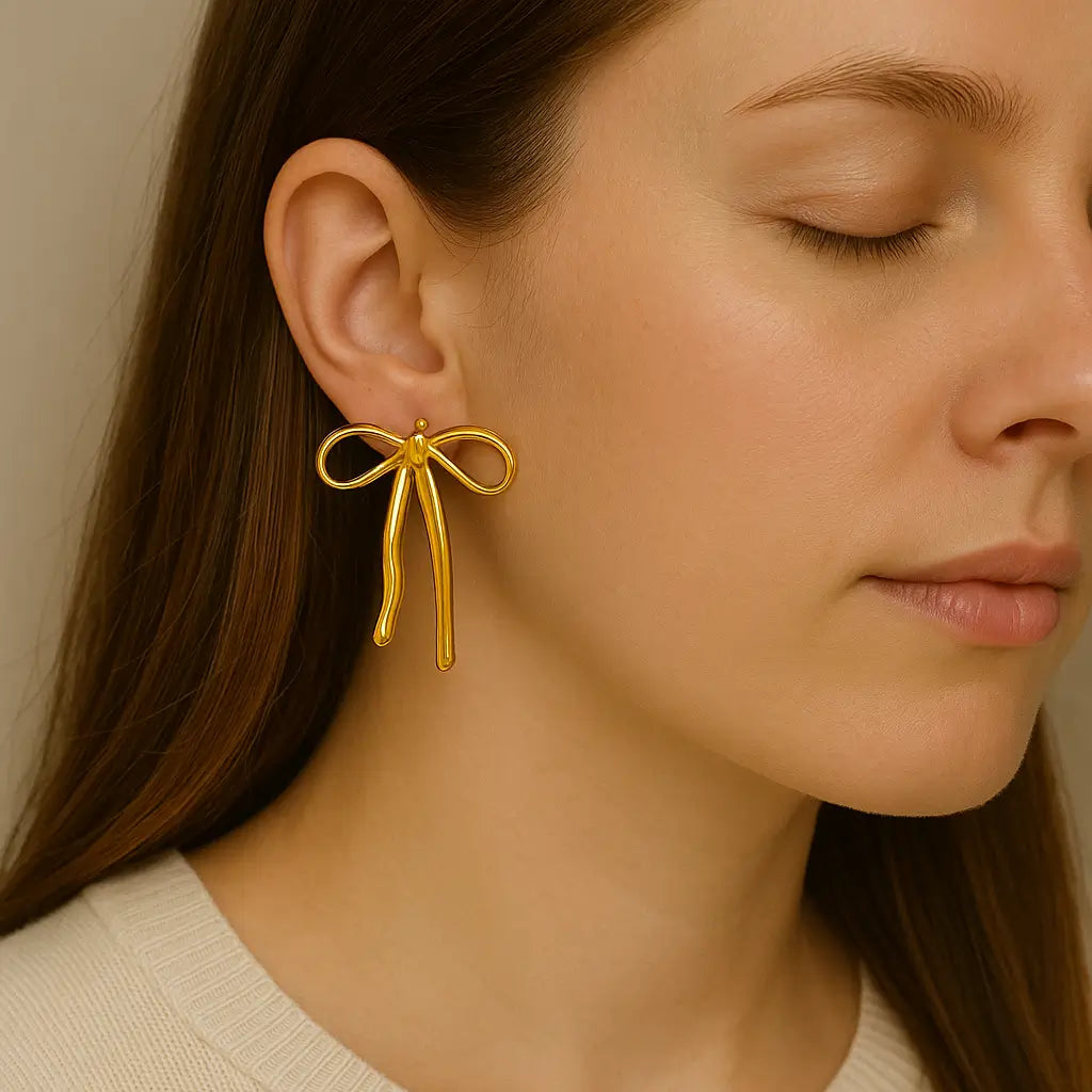 Luxe Kerst Strik Oorbellen