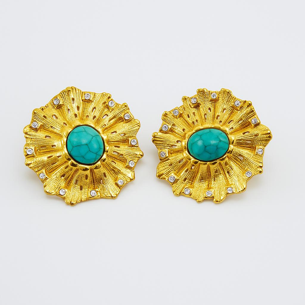 Cleopatra Oorbellen Turquoise